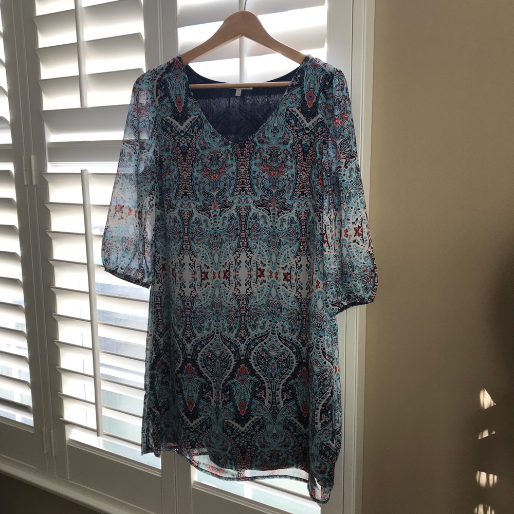 Blue Patterned Dress
