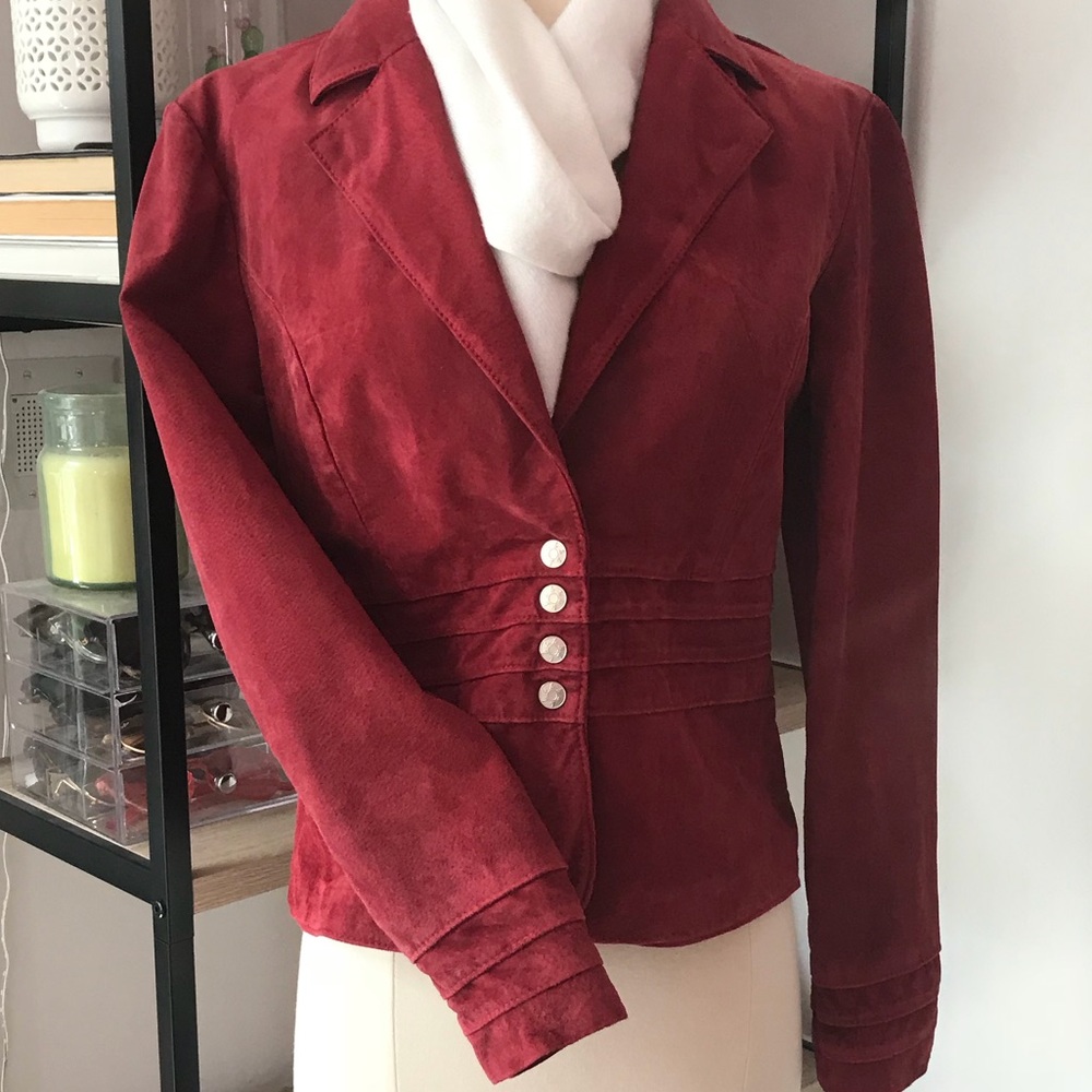 ‘Live A Little’  Red Suede Jacket