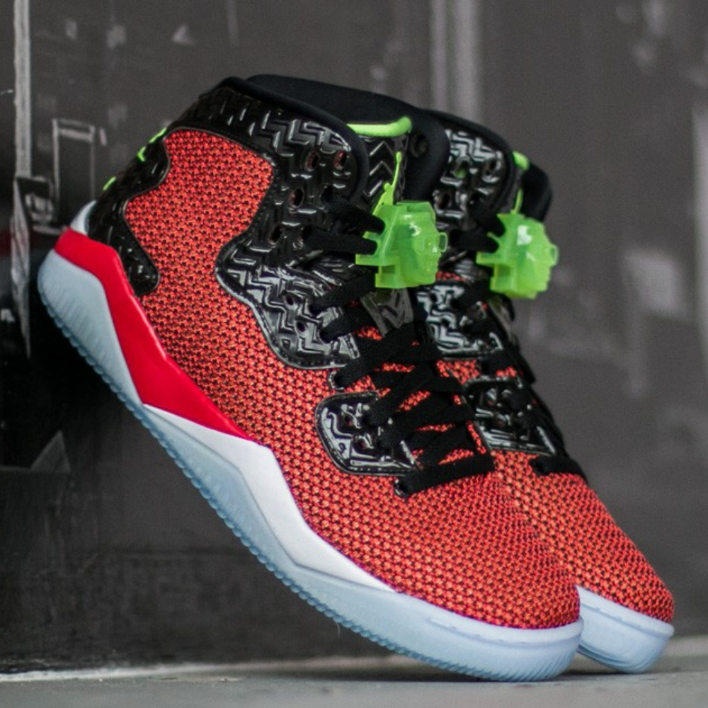 Air Jordan Spike Forty Red Green Baskeball Shoes