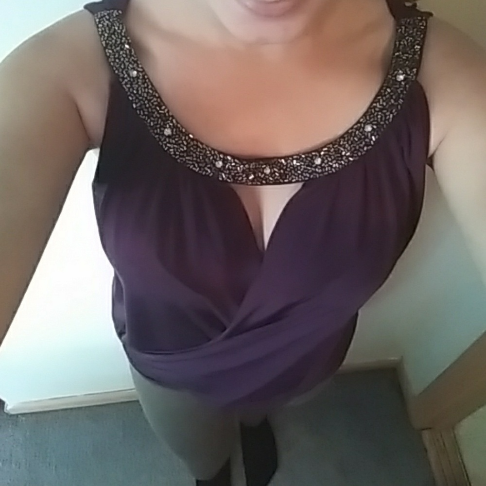 Express purple tank top size small