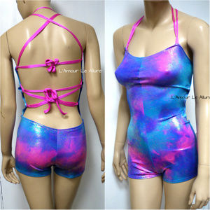 Cotton Candy Tie Dye Bodysuit Jumper Romper rave