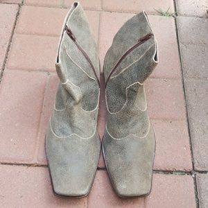 Alan K Shoes - Men's leather boot square toe NEW brown Alan K Shoes - Men's leather boot square toe NEW brown