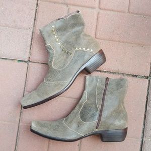 Alan K Shoes - Men's leather boot square toe NEW brown Alan K Shoes - Men's leather boot square toe NEW brown