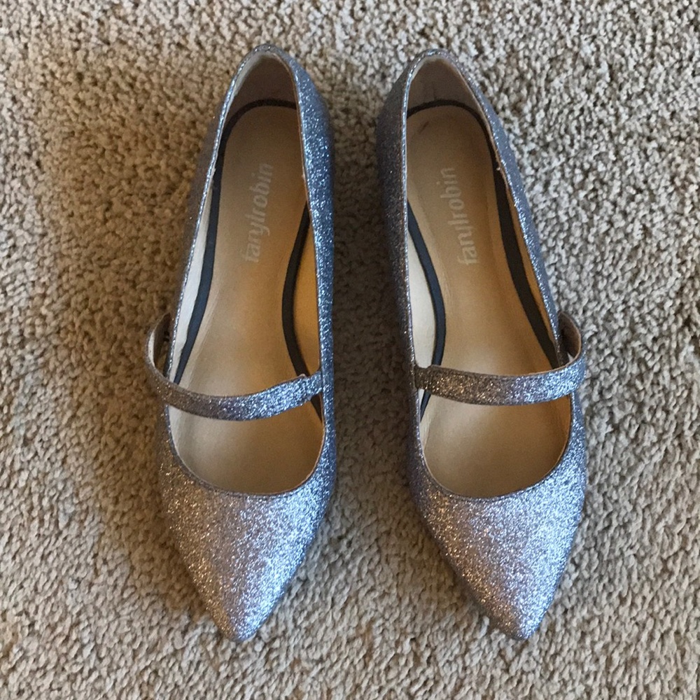 Like new Anthropologie sparkly Mary Janes