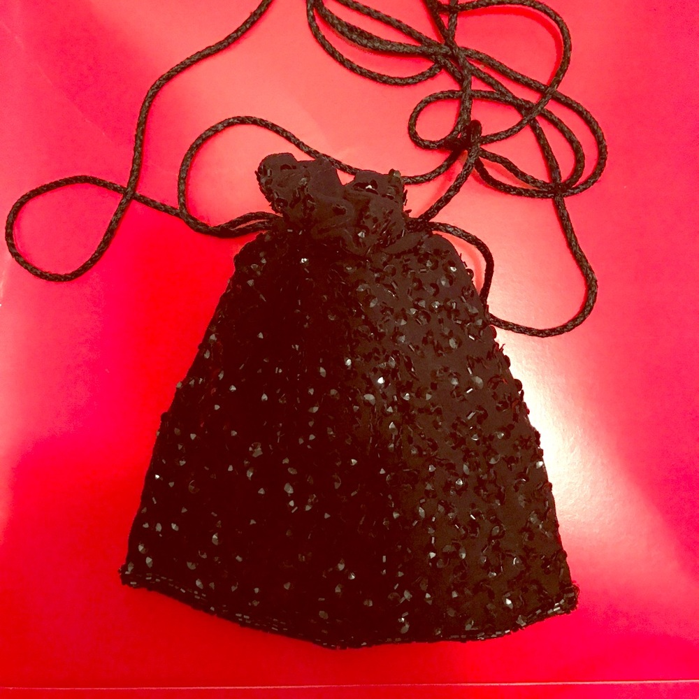 Newport News drawstring sequin bag