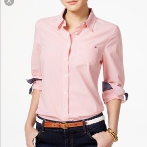 Tommy Hilfiger women’s pink button up