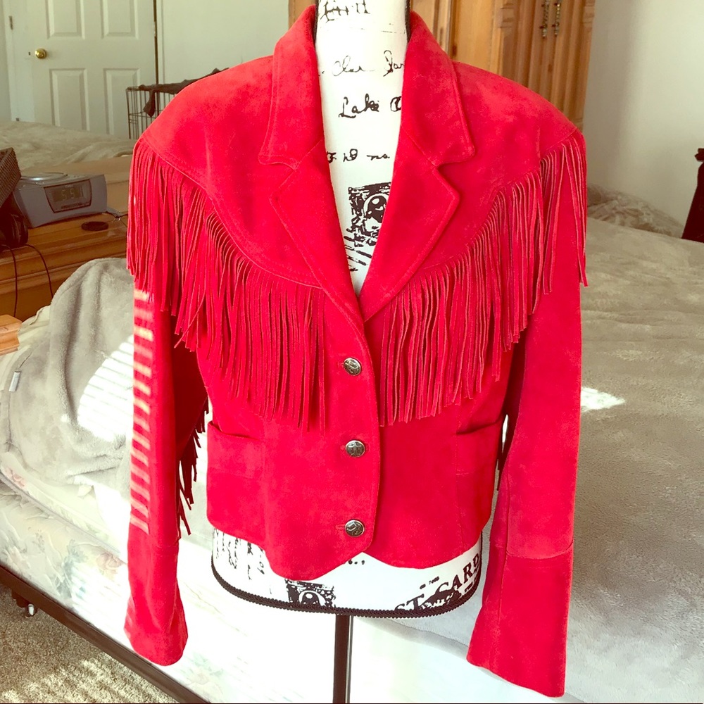 Red Pioneer Wear Cropped Western Jacket Size 12