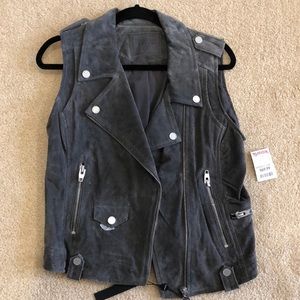 Suede grey vest