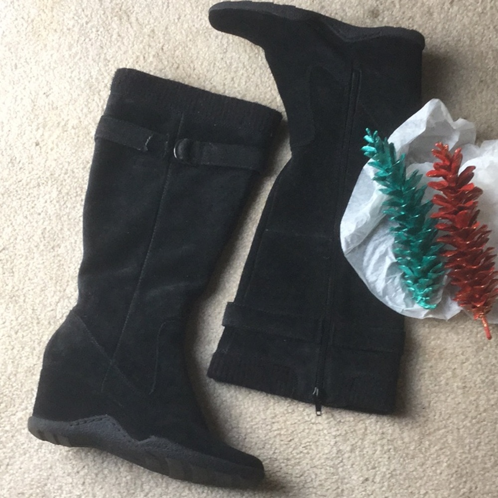 A.N.A. Suede black boots, 6.5M