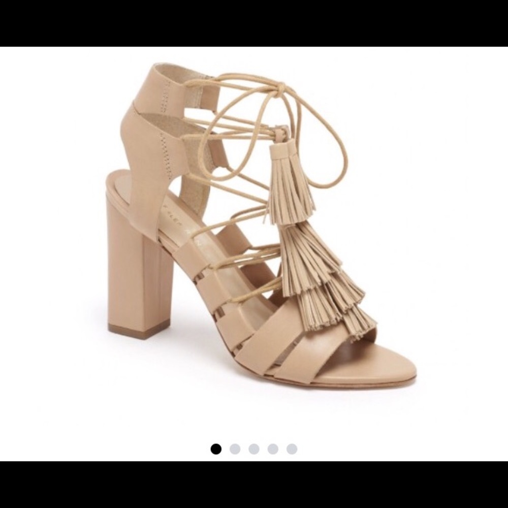 Loeffler Randall Luz Heels in Tan Leather