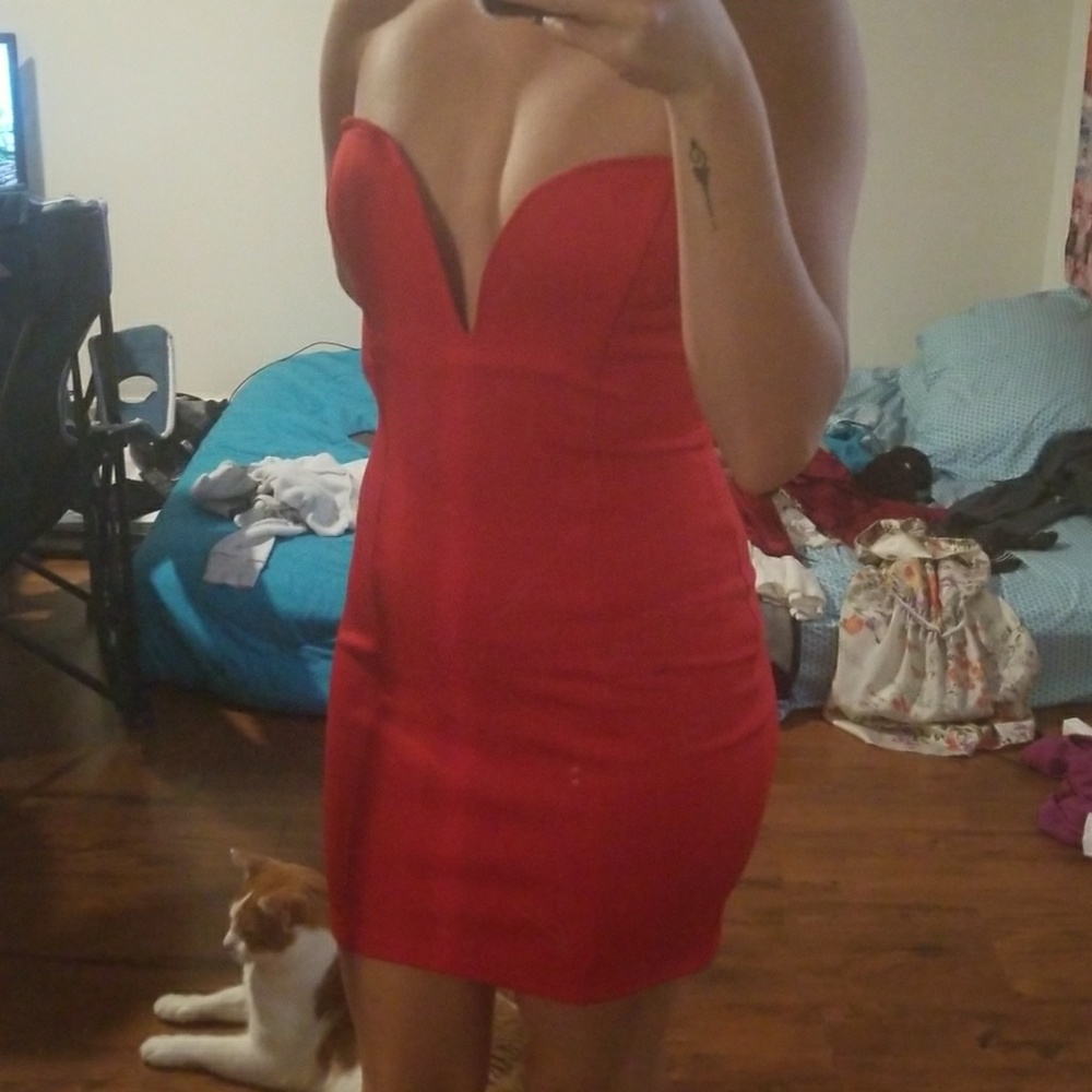 Sexy red dress