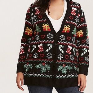 torrid grandpa holiday cardigan size 2