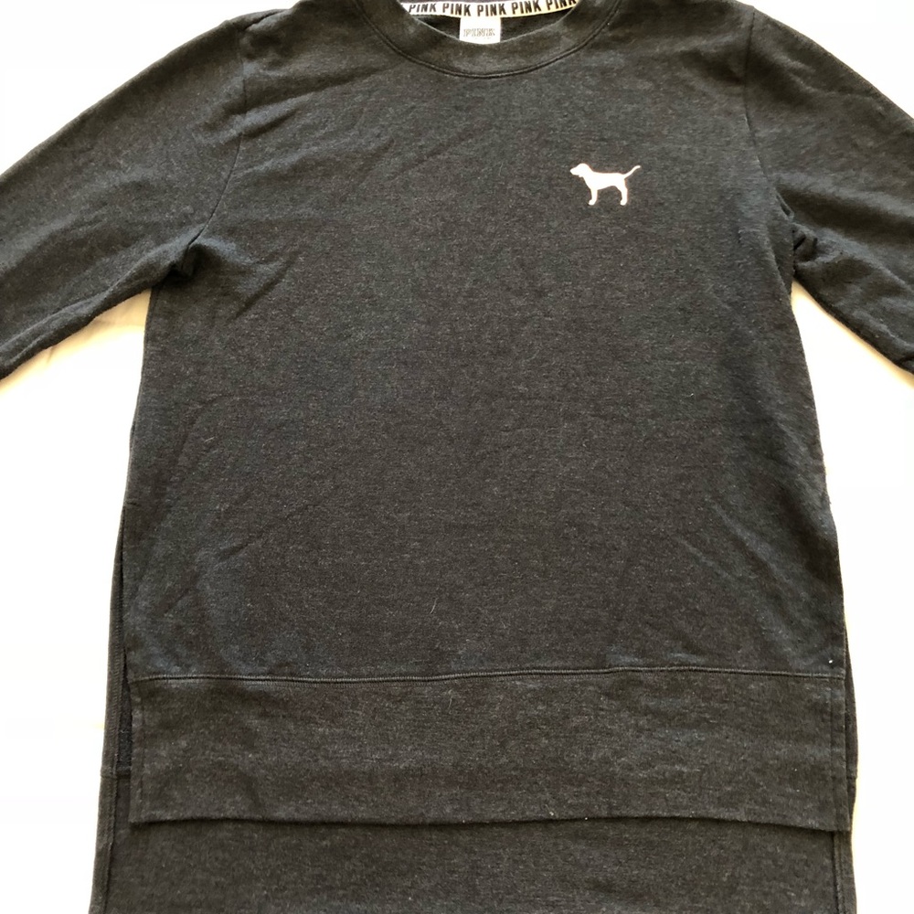 Pink Side Slit Sweatshirt