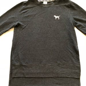 Pink Side Slit Sweatshirt