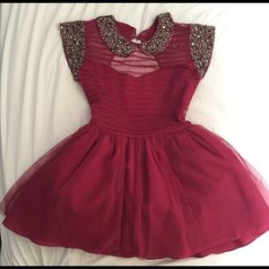 Asos fit and flare embellished dress