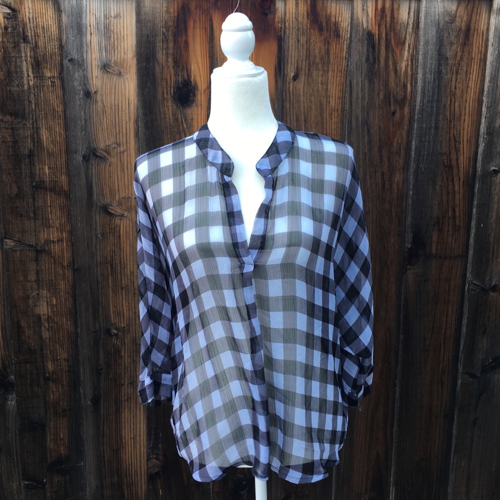 Sheer Checkered Shirt