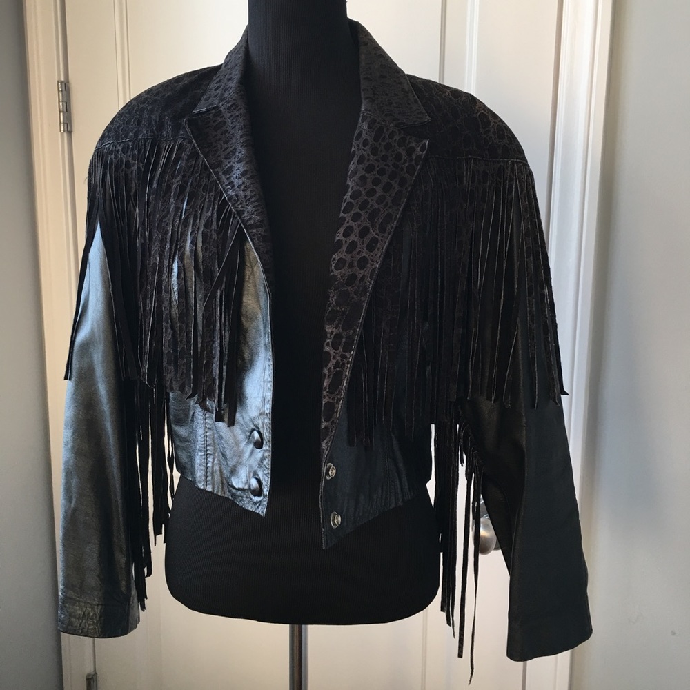 vintage fringe leather jacket