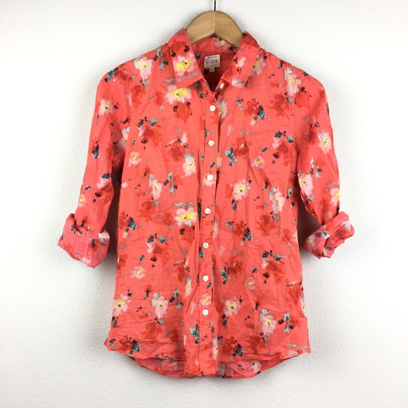 j crew factory floral shirt