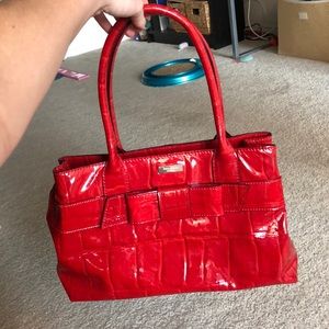 Kate Spade red vinyl purse