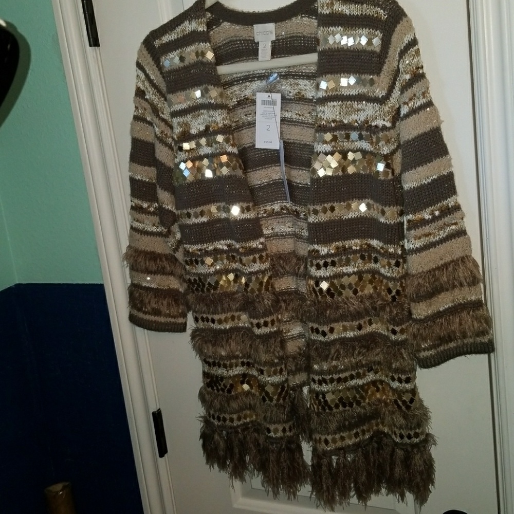 Chico's Mirror Front Greta Cardigan