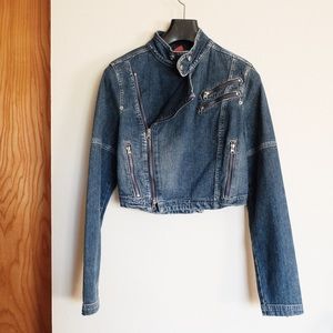 Guess moto biker jacket denim