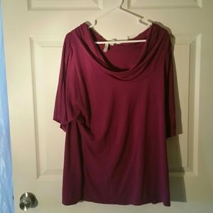 Purple Old Navy cowlneck shortsleeve shirt. XL.