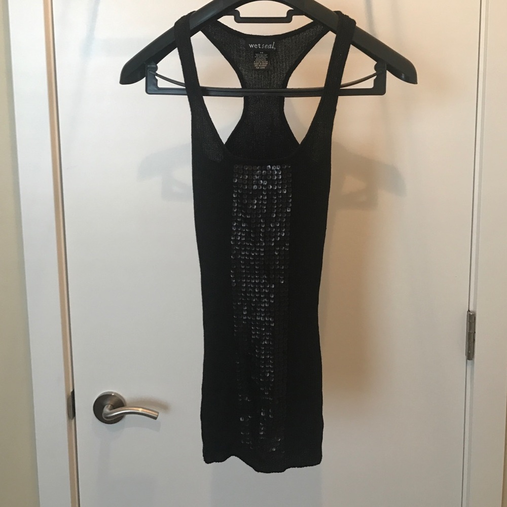 Wet seal beaded tank top
