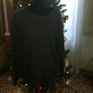 Sweater buttons on one shoulder