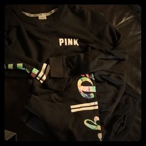 Matching set boyfriend sweats/ crew neck sweater