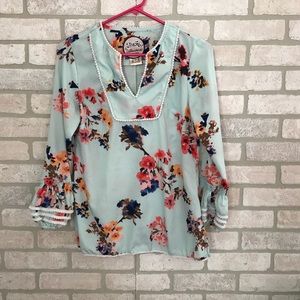 Floral v neck