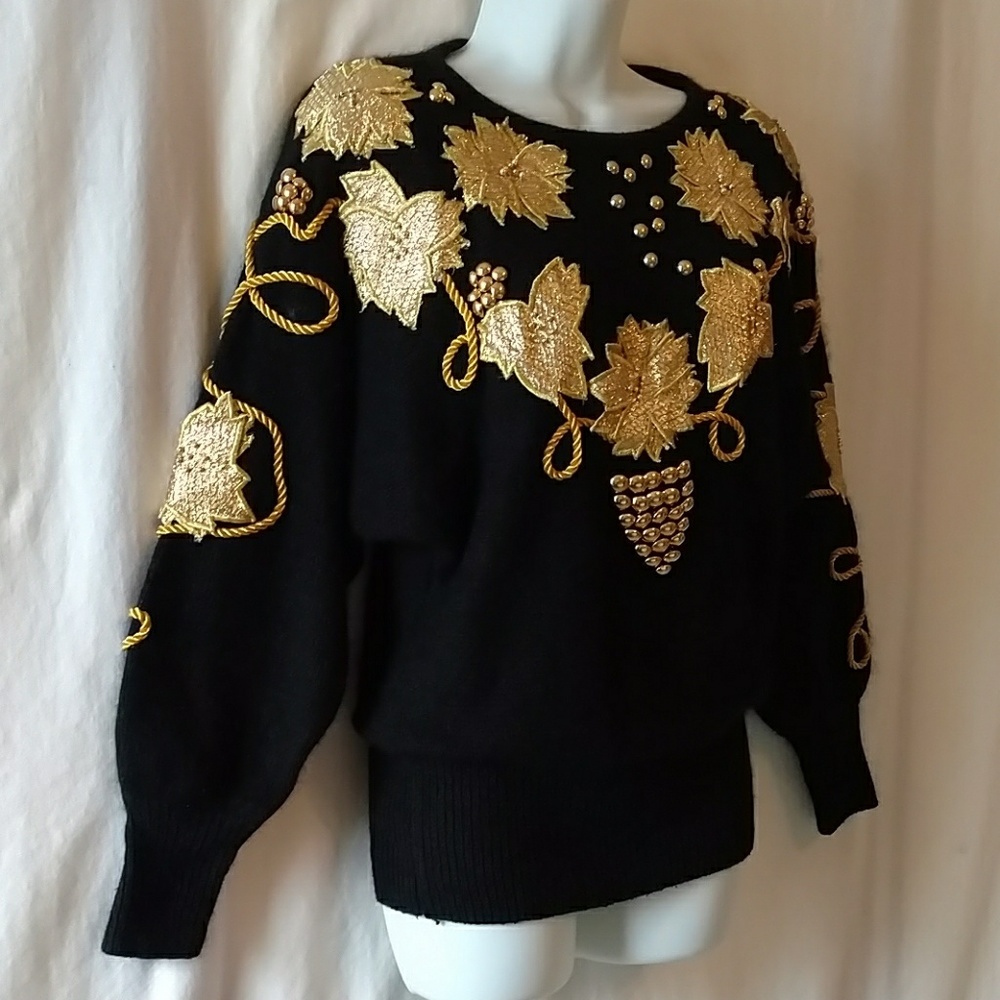 Silk Angora 80s Dolman Sleeve Sweater S - EUC - Picture 3 of 6