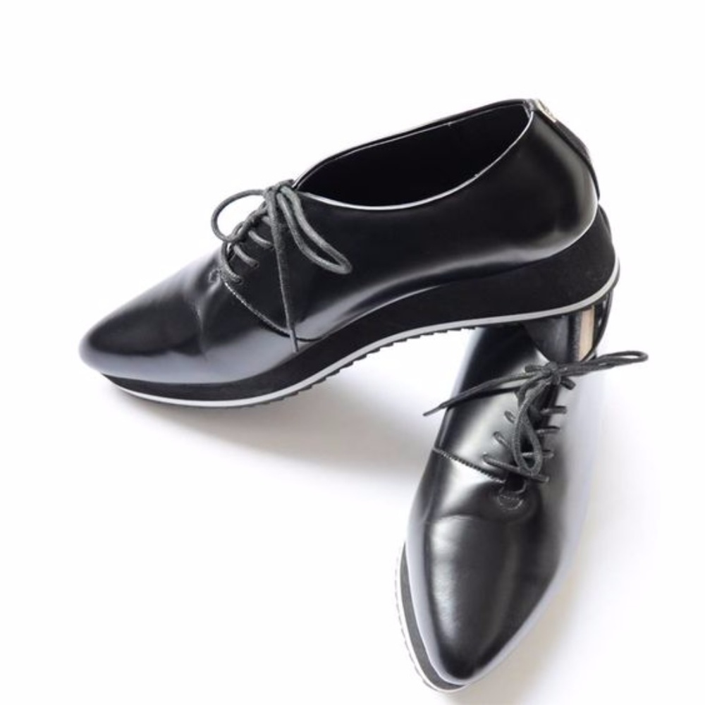 Leather Platform Shoes - New but damaged.