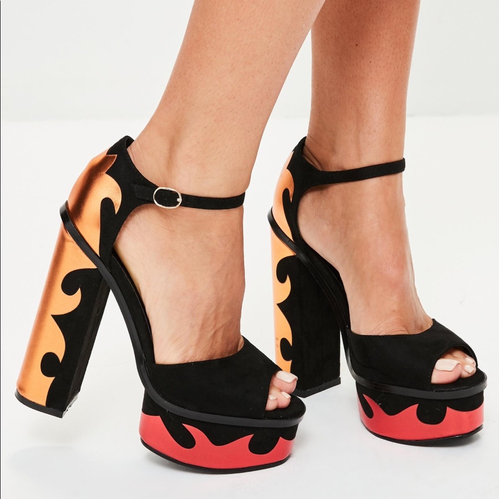 Missguided 70s inspired platform heels