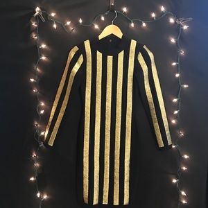 $17 Small Gold&Black Spandex Dress💥