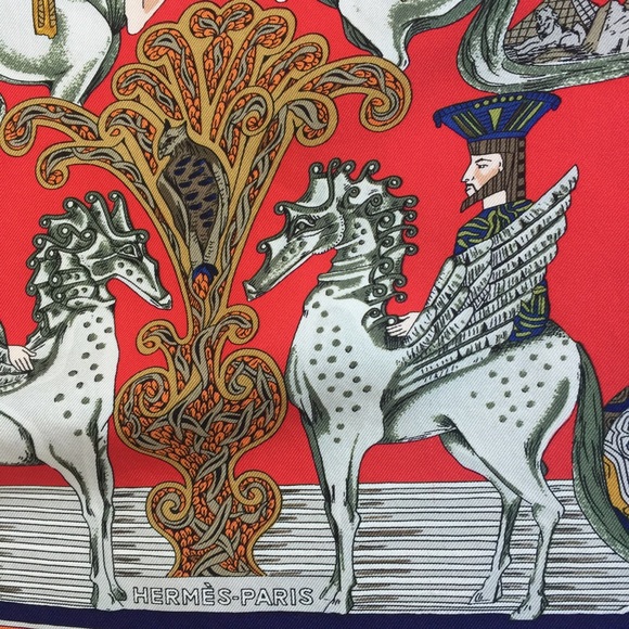 SOLD Hermes "Au Fil de la Soie" Silk Scarf - Picture 2 of 8