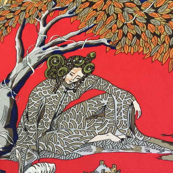 SOLD Hermes "Au Fil de la Soie" Silk Scarf - Picture 4 of 8