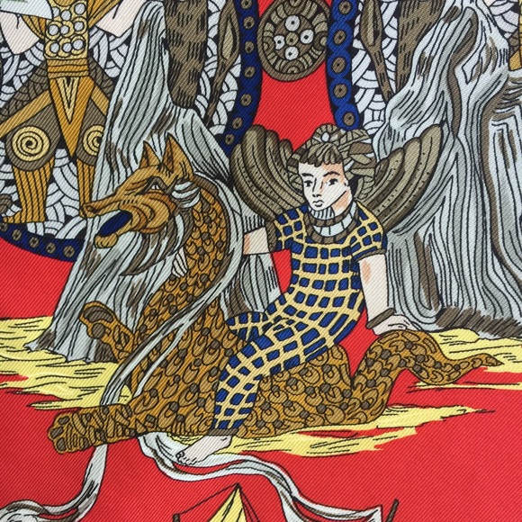 SOLD Hermes "Au Fil de la Soie" Silk Scarf - Picture 6 of 8