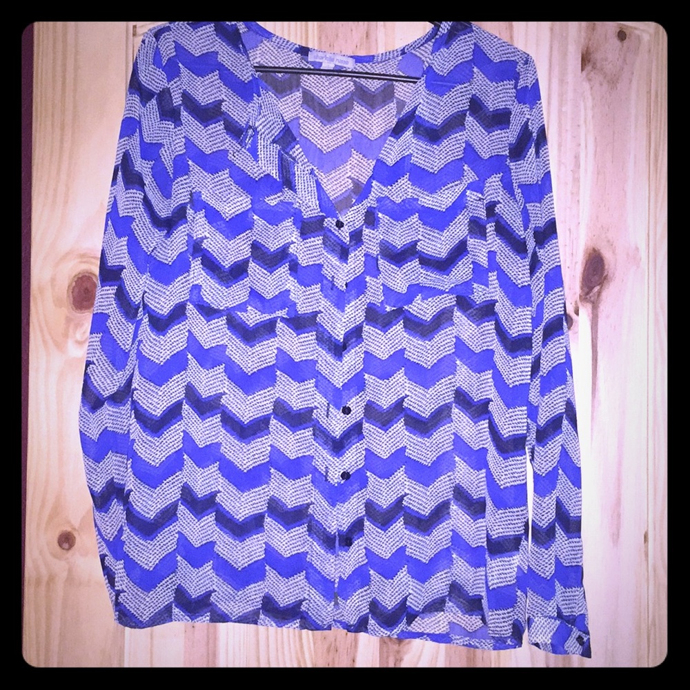 Charlotte Russe blouse black, dark blue, gray
