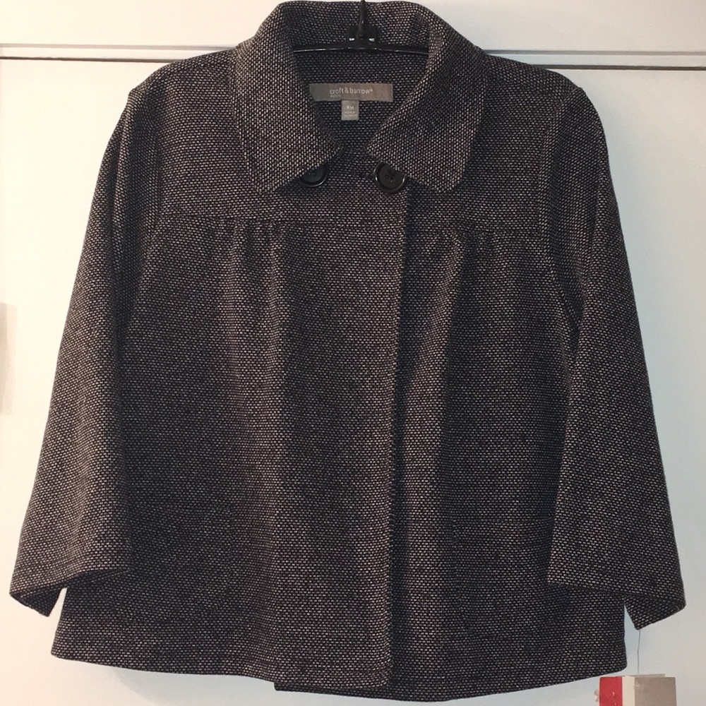 NWT CROFT & BARROW Tweed Balero Jacket