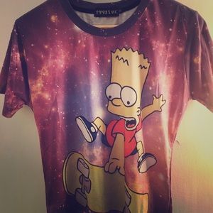 1991 Inc Bart Simpson in Space Graphic tee.