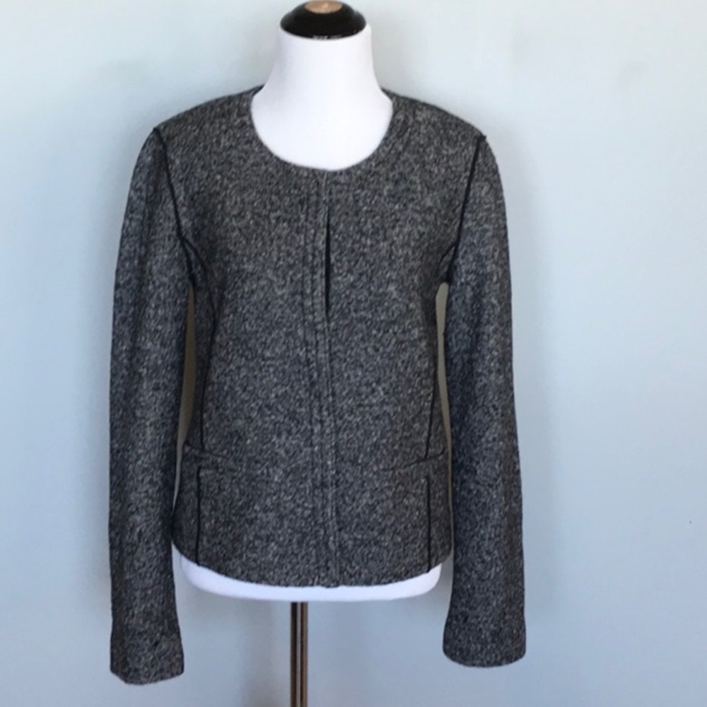 Ann Taylor Loft gray tweed jacket NWT size 6