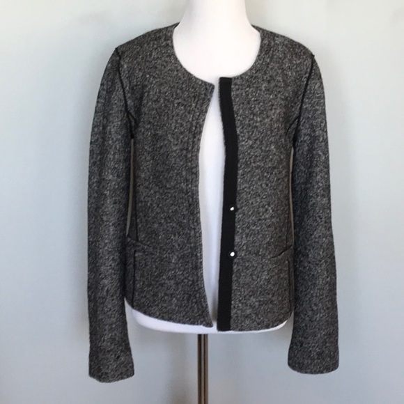 Ann Taylor Loft gray tweed jacket NWT size 6 - Picture 2 of 4