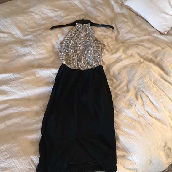 Black wedding/occasion midi body con dress - Picture 5 of 7