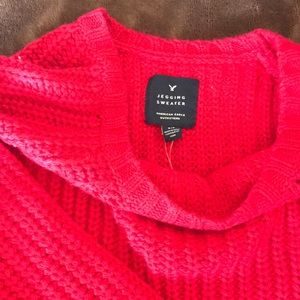 red knit sweater 😍