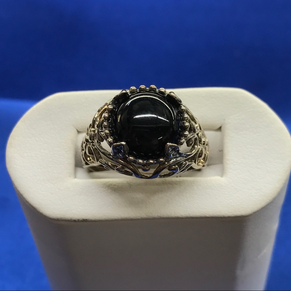 Sterling Silver Blackonyx Renaissance Ring