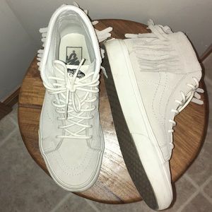 Vans Sk8-Hi Moc Suede Fringe High Top Sneaker Sz 7