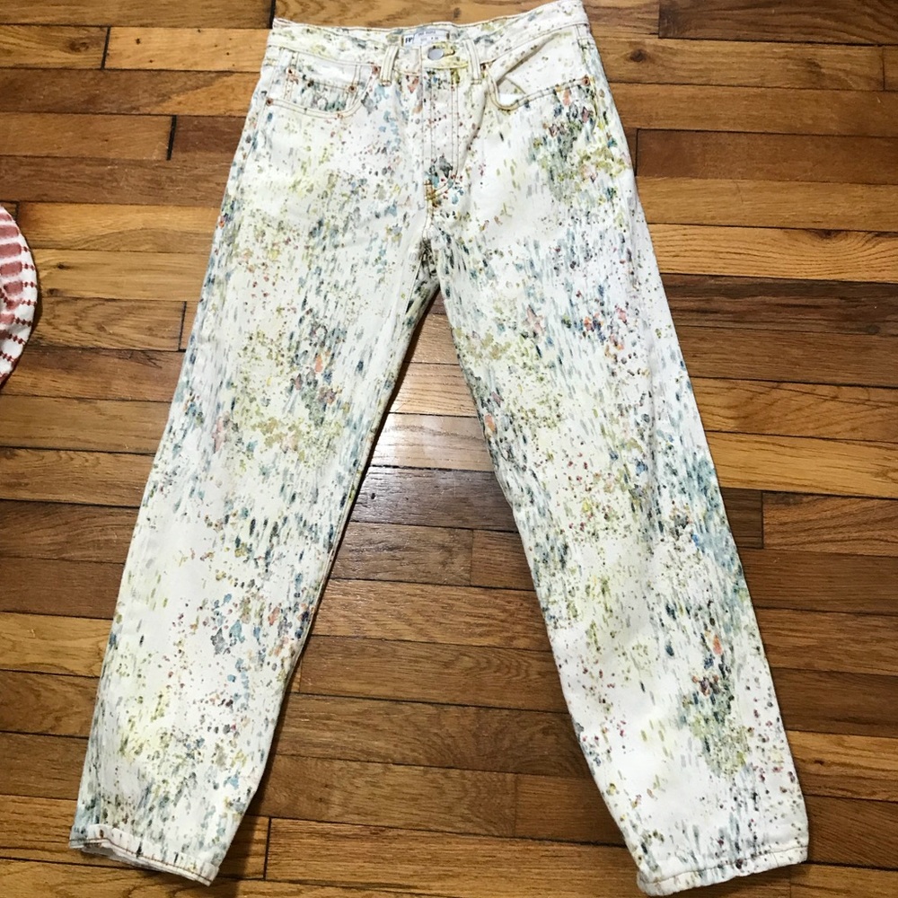 SOLD🤩FLASH SALE!🤩 Boyfriend Paint Splatter Denim