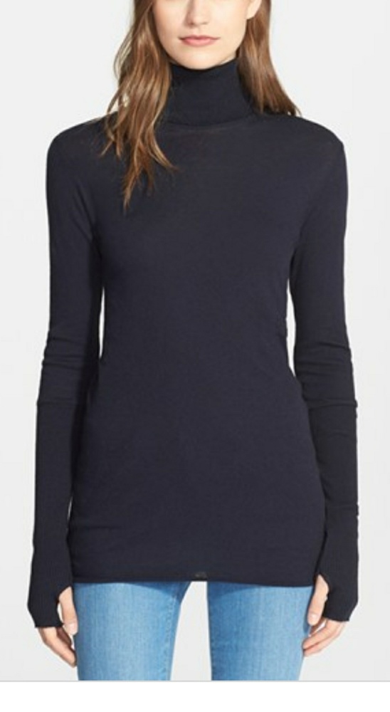 Enza Costa  Navy blue turtle neck cashmere