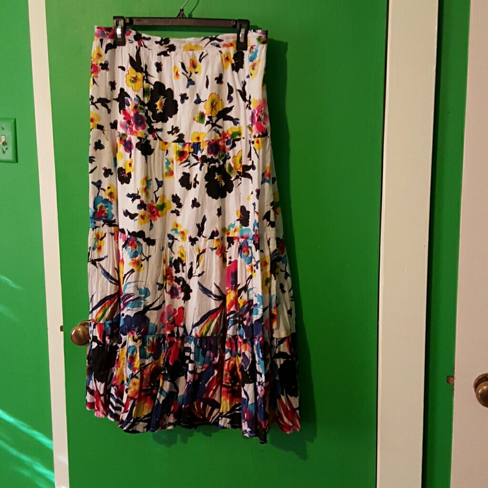 Floral long skirt