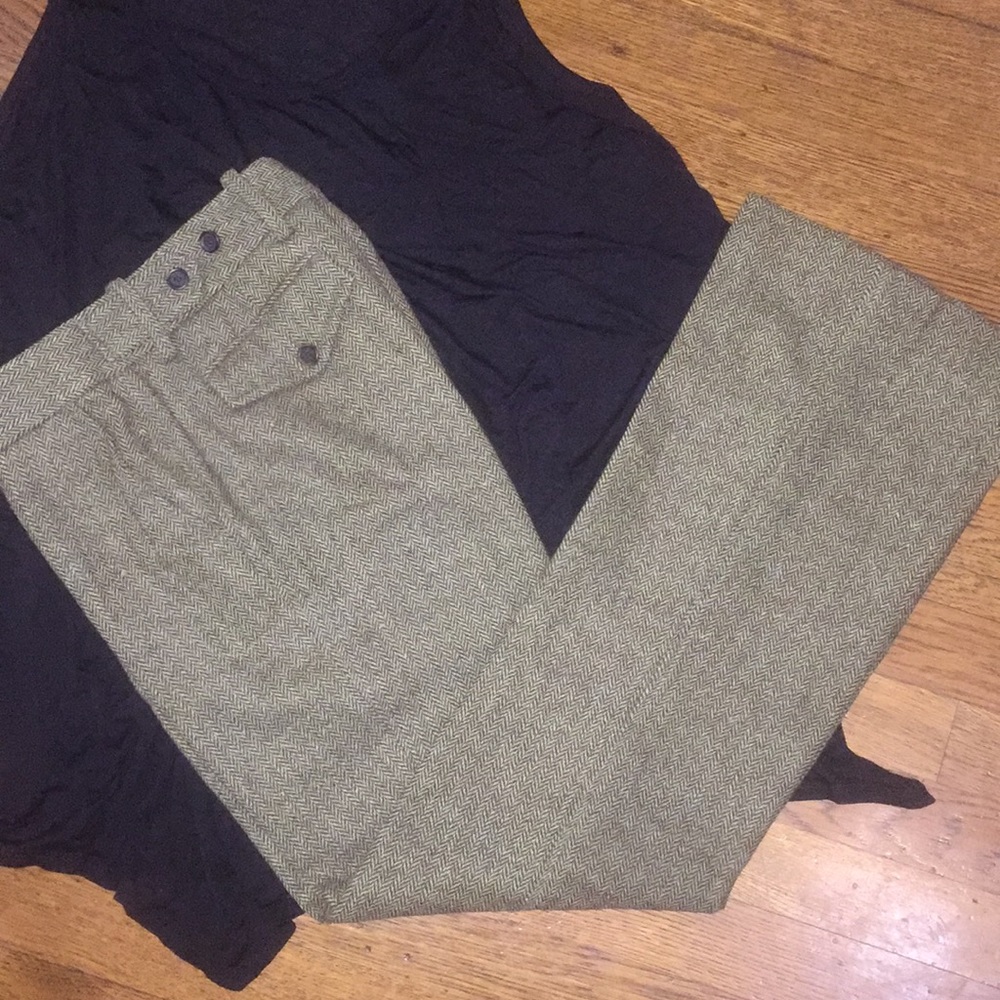The Limited Wool Herringbone Lined Trousers Pants